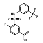 CAS#: 361157-20-2， 4-Fluoro-3-{[3-(Trifluoromethyl)Phenyl]Sulfamoyl}Benzoic Acid