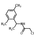 structure of CAS# 36292-95-2, 2-Chloro-N-[1-(2,5-Dimethylphenyl)Ethyl]Acetamide;acetamide, 2-chloro-N-[1-(2,5-dimethylphenyl)ethyl];N-[(2,5-dimethylphenyl)ethyl]-2-chloroacetamide;MFCD07163590