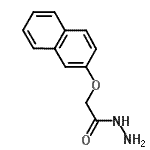 structure of CAS# 36304-47-9, 2-(2-Naphthyloxy)Acetohydrazide;2-(naphthalen-2-yloxy)acetohydrazide;2-(Naphthalen-2-Yl-Oxy)Acetohydrazide;acetic acid, (2-naphthalenyloxy)-, hydrazide
