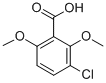 structure of CAS# 36335-47-4, 3-Chloro-2,6-Dimethoxybenzoic Acid;3-CHLORO-2,6-DIMETHOXYBENZOIC ACID, 97