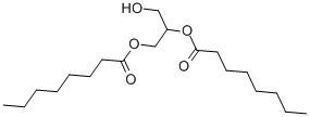 structure of CAS# 36354-80-0, Dicaprylin;(2-Hydroxy-3-Octanoyloxy-Propyl) Octanoate;Octanoic Acid [2-Hydroxy-3-(1-Oxooctoxy)Propyl] Ester;Caprylic Acid (3-Caprylyloxy-2-Hydroxy-Propyl) Ester