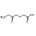 结构式 CAS# 3637-13-6, 5-氧代庚酸