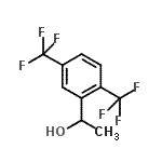 结构式 CAS# 364-47-6, 1-[2,5-二(三氟甲基)苯基]乙醇