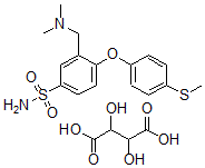 CAS#: 364323-49-9， 3-[(Dimethylamino)Methyl]-4-[4-(Methylsulfanyl)Phenoxy]Benzene-1-Sulfonamide L-Tartarate (1:1)