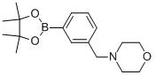 structure of CAS# 364794-80-9, 3-(Morpholinomethyl)phenylboronic acid, pinacol ester;4-[3-(4,4,5,5-TETRAMETHYL-1,3,2-DIOXABOROLAN-2-YL)BENZYL]MORPHOLINE;3-[4-(4,4,5,5-Tetramethyl-1,3,2-Dioxaboran-2-Yl)Benzyl]Morpholine;3-(Morpholin-4-Ylmethyl)Benzeneboronic Acid, Pinacol Ester 97%