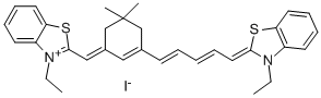 CAS#: 36528-80-0， (2Z)-3-Ethyl-2-[[(3E)-3-[(2E,4E)-5-(3-Ethyl-1,3-Benzothiazol-3-Ium-2-Yl)Penta-2,4-Dienylidene]-5,5-Dimethyl-1-Cyclohexenyl]Methylidene]-1,3-Benzothiazole Iodide
