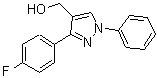 结构式 CAS# 36640-54-7, [3-(4-氟苯基)-1-苯基-1H-吡唑-4-基]甲醇