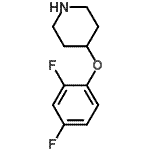 结构式 CAS# 367501-08-4, 4-(2,4-二氟苯氧基)哌啶