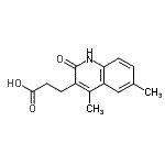 structure of CAS# 36796-92-6, 3-(4,6-Dimethyl-2-Oxo-1,2-Dihydro-3-Quinolinyl)Propanoic Acid;3-(2-hydroxy-4,6-dimethyl-3-quinolinyl)propanoic acid;3-(2-hydroxy-4,6-dimethylquinolin-3-yl)propanoic acid;3-(2-Hydroxy-4,6-dimethyl-quinolin-3-yl)-propionic acid