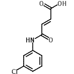 结构式 CAS# 36847-88-8, (2E)-4-[(3-氯苯基)氨基]-4-氧代-2-丁烯酸