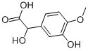 structure of CAS# 3695-24-7, (2S)-2-Hydroxy-2-(3-Hydroxy-4-Methoxy-Phenyl)Acetic acid