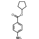 structure of CAS# 37005-75-7, Cyclopentyl 4-Aminobenzoate;4-Aminobenzoic acid, cyclopentyl ester;cyclopentyl 4-aminobenzoate;cyclopentyl 4-aminobenzoate hydrochloride