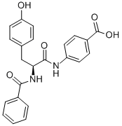 CAS#: 37106-97-1， 4-((2-(Benzoylamino)-3-(4-hydroxyphenyl)-1-oxopropyl)amino)benzoic acid