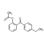 structure of CAS# 37135-48-1, 2-(4-Ethylbenzoyl)Phenyl Acetate;2-Acetoxy-4'-ethylbenzophenone