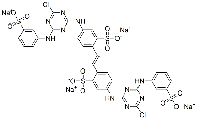 CAS#: 37138-25-3， Tetrasodium 5-[[4-Chloro-6-[(3-Sulfonatophenyl)Amino]-1,3,5-Triazin-2-Yl]Amino]-2-[(E)-2-[4-[[4-Chloro-6-[(3-Sulfonatophenyl)Amino]-1,3,5-Triazin-2-Yl]Amino]-2-Sulfonatophenyl]Ethenyl]Benzenesulfonate