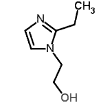 structure of CAS# 3715-96-6, 2-(2-Ethyl-1H-Imidazol-1-Yl)Ethanol;2-(2-Ethyl-imidazol-1-yl)-ethanol;2-(2-ethylimidazolyl)ethan-1-ol;MFCD09864611