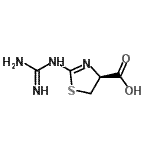 CAS#: 37168-71-1， (4S)-2-Carbamimidamido-4,5-dihydro-1,3-thiazole-4-carboxylic acid
