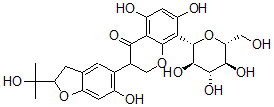 CAS#: 37376-13-9， 3-[2,3-Dihydro-6-Hydroxy-2-(1-Hydroxy-1-Methylethyl)Benzofuran-5-Yl]-8-(beta-D-Glucopyranosyl)-2,3-Dihydro-5,7-Dihydroxy-4H-1-Benzopyran-4-One