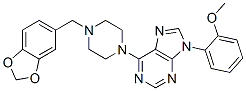 CAS#: 37425-32-4， 6-[4-(1,3-Benzodioxol-5-Ylmethyl)Piperazin-1-Yl]-9-(2-Methoxyphenyl)Purine