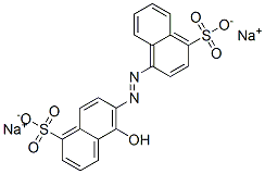 CAS 登录号：3746-79-0， 二钠5-羟基-6-((4-磺酸基萘基)偶氮)萘磺酸盐