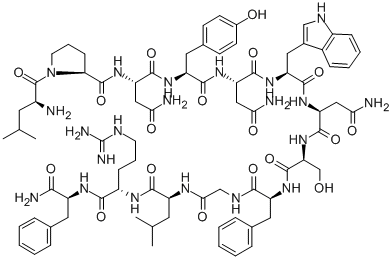 结构式 CAS# 374675-18-0, 亮氨酰-脯氨酰-天冬氨酰胺酰-酪氨酰-天冬氨酰胺酰-色氨酰-天冬氨酰胺酰-丝氨酰-苯丙氨酰-甘氨酰-亮氨酰-精氨酰-苯丙氨酰胺