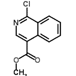 结构式 CAS# 37497-86-2, 甲基1-氯-4-异喹啉羧酸酯