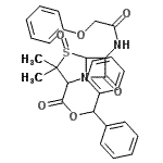 CAS#: 37591-67-6， Diphenylmethyl 3,3-Dimethyl-7-Oxo-6-[(Phenoxyacetyl)Amino]-4-Thia-1-Azabicyclo[3.2.0]Heptane-2-Carboxylate 4-Oxide