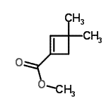 结构式 CAS# 37676-91-8, 甲基3,3-二甲基-1-环丁烯-1-羧酸酯