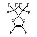 structure of CAS# 37685-92-0, 4,5-Difluoro-2,2-Bis(Trifluoromethyl)-1,3-Dioxole;1,3-Dioxole,4,5-difluoro-2,2-bis(trifluoromethyl)-;2,2-bis(trifluoromethyl)-4,5-difluoro-1,3-dioxolene;MFCD06245595