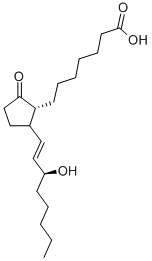 structure of CAS# 37786-00-8, (13E,15S)-15-Hydroxy-9-Oxo-Prost-13-En-1-Oic Acid;7-[(1R,2R)-2-[(E,3S)-3-Hydroxyoct-1-Enyl]-5-Oxo-Cyclopentyl]Heptanoic Acid;7-[(1R,2R)-2-[(E,3S)-3-Hydroxyoct-1-Enyl]-5-Keto-Cyclopentyl]Enanthic Acid;9-Oxo-15S-Hydroxy-13E-Prostaenoic Acid
