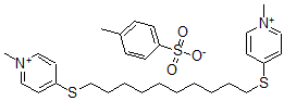 CAS 登录号:3785-02-2, 1,10-二(N-甲基吡啶鎓-4-硫代)-N-癸烷二-对甲苯磺酸盐