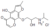 CAS#: 37855-81-5， [2-Hydroxy-3-(4-Hydroxy-2-Methyl-5-Oxofuro[3,2-g]Chromen-9-Yl)Oxypropyl]-Propan-2-Ylazanium Chloride
