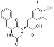 结构式 CAS# 3786-08-1, N-乙酰基-L-苯丙氨酰-3,5-二碘-L-酪氨酸