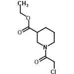 structure of CAS# 379254-55-4, Ethyl 1-(Chloroacetyl)-3-Piperidinecarboxylate;3-piperidinecarboxylic acid, 1-(chloroacetyl), ethyl ester;3-piperidinecarboxylic acid, 1-(chloroacetyl)-, ethyl ester;ethyl 1-(2-chloroacetyl)piperidine-3-carboxylate