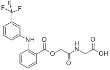 CAS#: 38004-34-1， 2-[[2-[2-[[3-(Trifluoromethyl)Phenyl]Amino]Benzoyl]Oxyacetyl]Amino]Acetic Acid