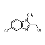structure of CAS# 380177-22-0, (5-Chloro-1-Methyl-1H-Benzimidazol-2-Yl)Methanol;(5-chloro-1-methyl-1H-1,3-benzodiazol-2-yl)methanol;(5-chloro-1-methyl-1H-benzimidazol-2-yl)methanol;(5-chloro-1-methyl-1H-benzo[d]imidazol-2-yl)methanol