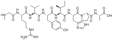 CAS#: 38027-95-1， Sar-Arg-Val-Tyr-Ile-His-Pro-Ala
