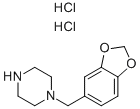 structure of CAS# 38063-96-6, 1-(1,3-Benzodioxol-5-Ylmethyl)Piperazine Dihydrochloride