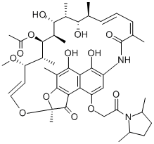 CAS#: 38123-17-0， 4-O-(2-(2,5-dimethyl-1-pyrrolidinyl)-2-oxoethyl)-Rifamycin