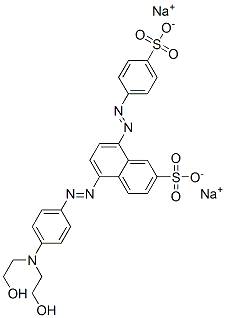 CAS#: 38124-99-1， 5-[2-[4-[Bis(2-Hydroxyethyl)Amino]Phenyl]Diazenyl]-8-[2-(4-Sulfophenyl)Diazenyl]-2-Naphthalenesulfonicacid Sodium Salt