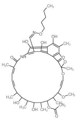 CAS#: 38128-84-6， 3-(((pentyloxy)imino)methyl)-Rifamycin