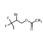 结构式 CAS# 383-68-6, 2-溴-3,3,3-三氟丙基乙酸酯