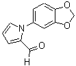 结构式 CAS# 383147-55-5, 1-(1,3-苯并二氧戊环-5-基)-1H-吡咯-2-甲醛