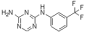 结构式 CAS# 3832-69-7, N2-[3-(三氟甲基)苯基]-1,3,5-三嗪-2,4-二胺