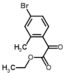 structure of CAS# 383363-34-6, Ethyl 2-(4-Bromo-2-Methyl-Phenyl)-2-Oxo-Acetate;Ethyl 4-bromo-2-methylbenzoylformate;MFCD09801390