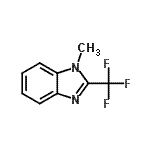structure of CAS# 384-46-3, 1-Methyl-2-(Trifluoromethyl)-1H-Benzimidazole;1-methyl-2-(trifluoromethyl)-1H-1,3-benzimidazole;1-methyl-2-(trifluoromethyl)-1H-benzo[d]imidazole;1-Methyl-2-(trifluoromethyl)benzimidazole