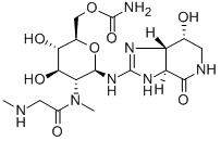 CAS#: 38621-52-2， [4-Hydroxy-2-(Hydroxymethyl)-6-[(7-Hydroxy-4-Oxo-1,3a,5,6,7,7a-Hexahydroimidazo[4,5-c]Pyridin-2-Yl)Amino]-5-[Methyl-(2-Methylaminoacetyl)Amino]Oxan-3-Yl] Carbamate