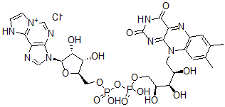 CAS#: 38628-24-9， [(2R,3S,4R,5R)-3,4-Dihydroxy-5-(9H-Imidazo[2,1-f]Purin-6-Ium-3-Yl)Oxolan-2-Yl]Methyl [[(2S,3R,4R)-5-(7,8-Dimethyl-2,4-Dioxobenzo[g]Pteridin-10-Yl)-2,3,4-Trihydroxypentoxy]-Hydroxyphosphoryl] Hydrogen Phosphate Chloride