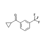 结构式 CAS# 38675-82-0, 环丙基[3-(三氟甲基)苯基]甲酮