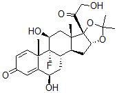 CAS#: 3869-32-7， (6,11,16A)-9-Fluoro-6,11,21-Trihydroxy-16,17-[(1-Methylethylidene)Bis(Oxy)]-Pregna-1,4-Diene-3,20-Dione